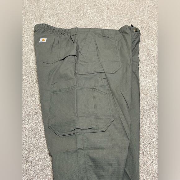 heavy-duty practical rugged Carhartt drawstring canvas cargo pants X-Large - Picture 7 of 15